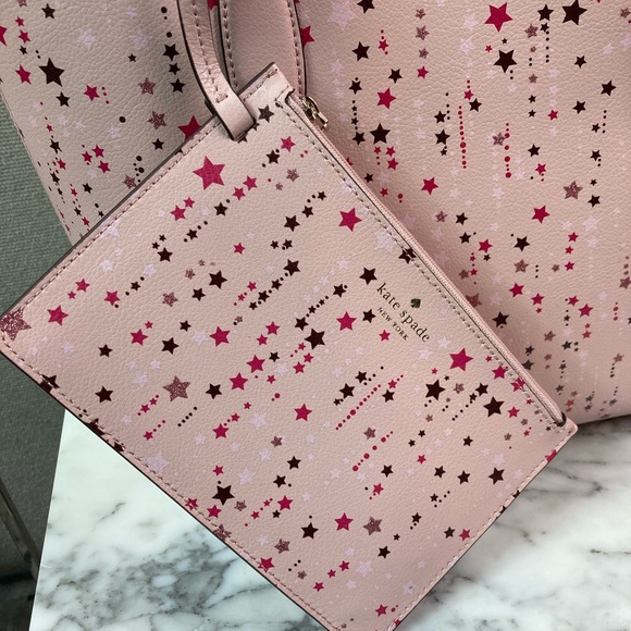 NWT Kate Spade Twinkle Printed Star Small Reversible Tote - Picture 2 of 10